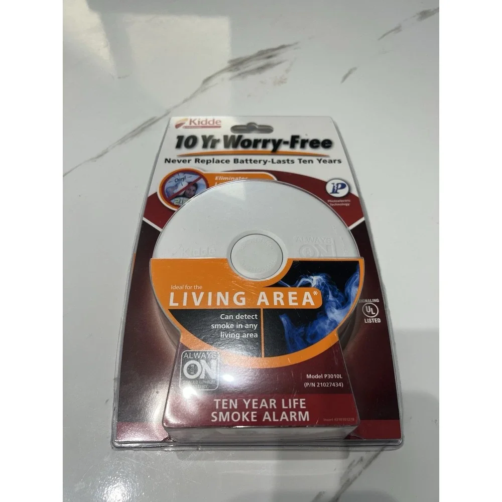KIDDE Smoke Alarm 10-Year Lithium Battery Living Area Photoelectric P3010L New